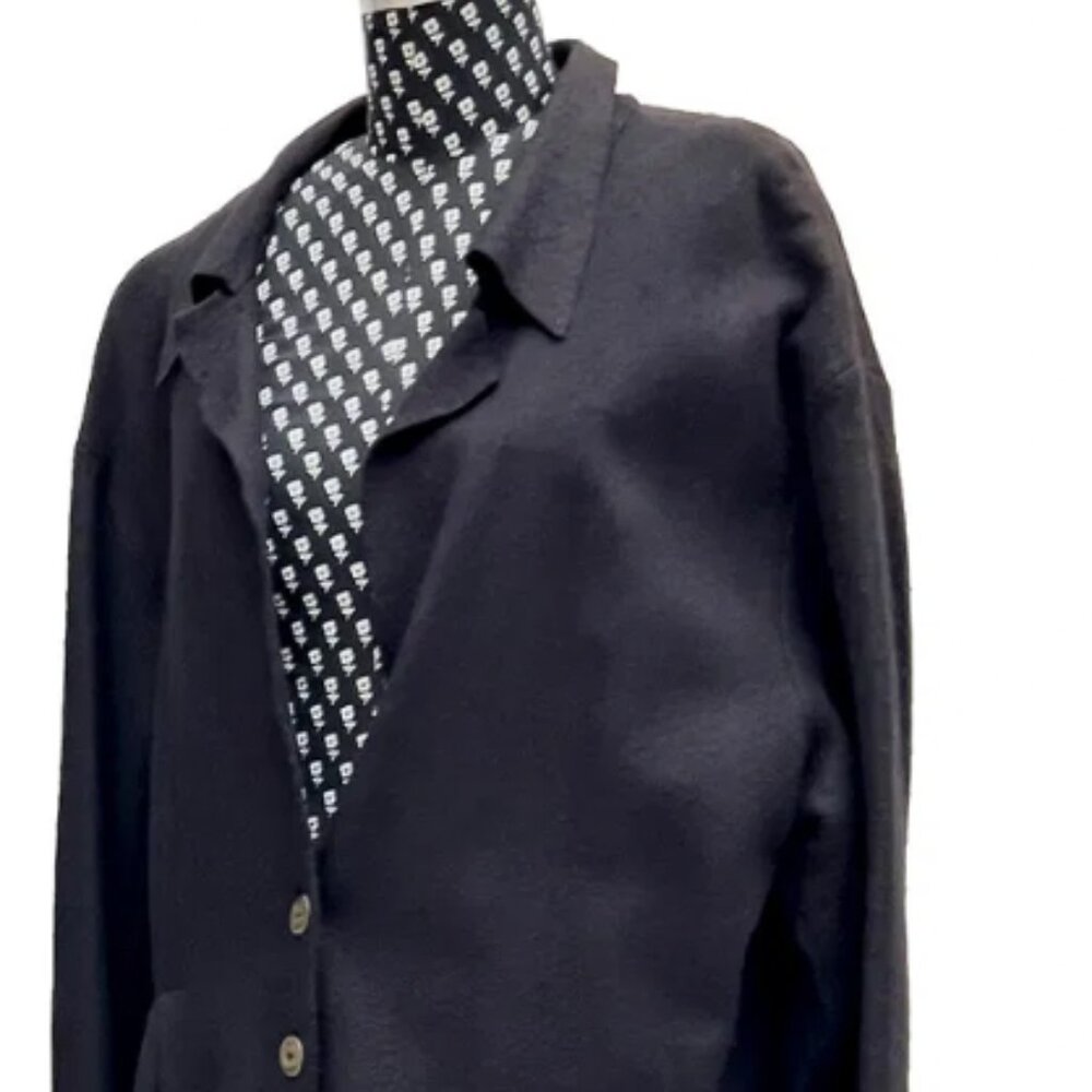 Cynthia Ashby Black Wool Blend Jacket - Picture 5 of 5